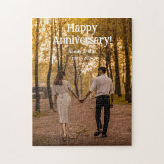 Custom anniversary photo create your own jigsaw puzzle