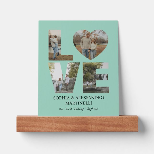 Custom Anniversary Photo Display Ledge (Front)