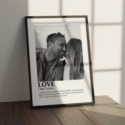 Custom Anniversary Photo With Personalized Message Poster