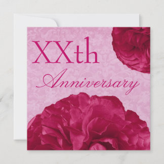 Custom Anniversary Red Roses Metallic Template