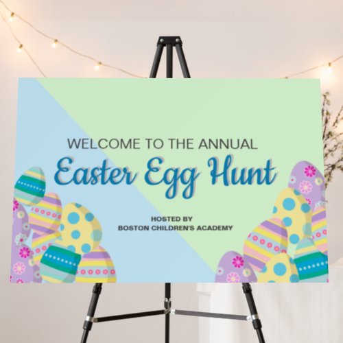 Custom Annual Easter Egg hunt signage hosted by Foam Board