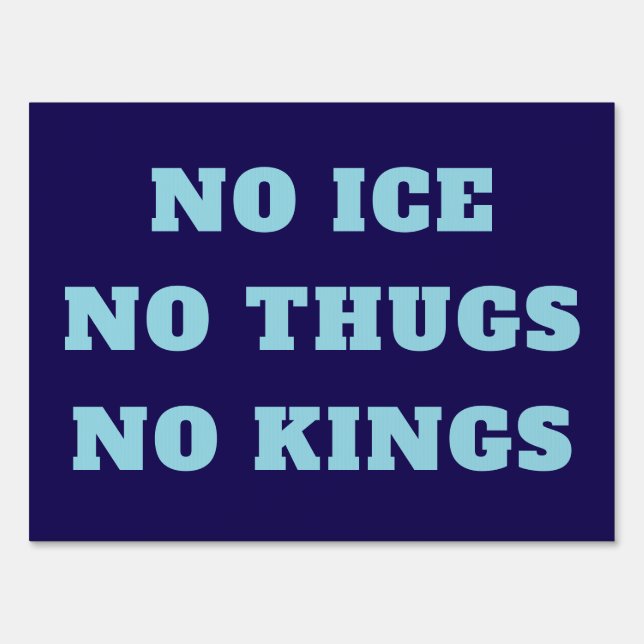 Custom Anti ICE Protest Yard Signs (Front)