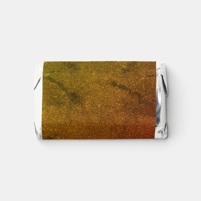 Custom Antique Gold Sparkle Mini Wrappers Hershey's Miniatures (Front)