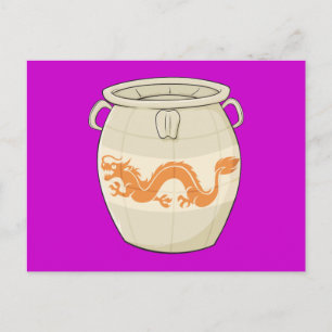 Custom Antique Oriental Chinese Vase Jar Invites