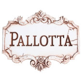 Custom Antique White Scrolled Home Carved Sign (Front)