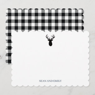Custom Antler Deer Wilderness Logo Stationary Thank You Card