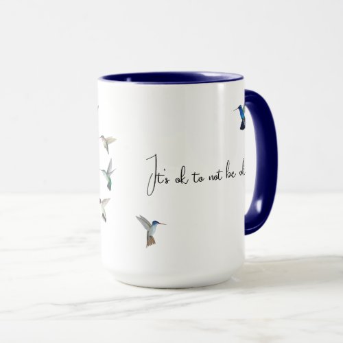 Custom Anxiety Hummingbird Mug