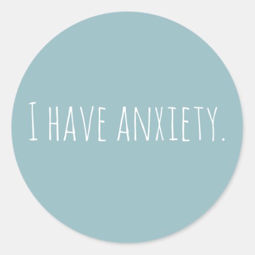 Custom Anxiety Mental Health Classic Round Sticker
