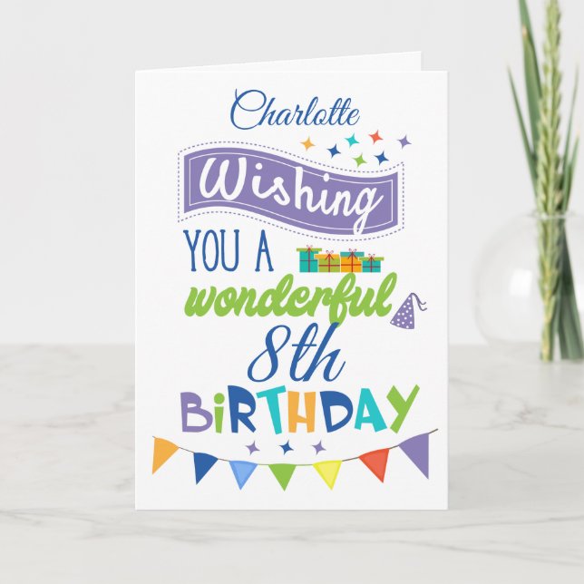 Custom Any Age Birthday Greeting Card (Front)
