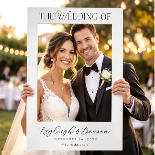 Custom Any Colors Minimalist Elegant Wedding Selfie Frame