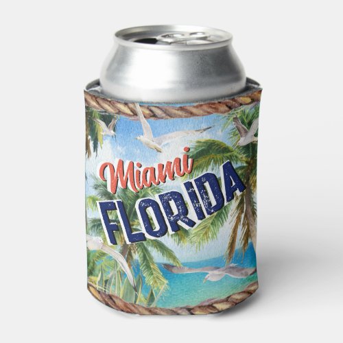 Custom ANY Tropical Beach Vacation Cool Surf Shop Can Cooler