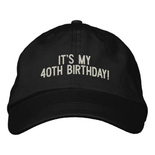 Custom Any Year Milestone Birthday Hat _ 40th