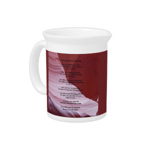 Custom Apache Wedding Blessing, Sandstone Canyon Beverage Pitcher
