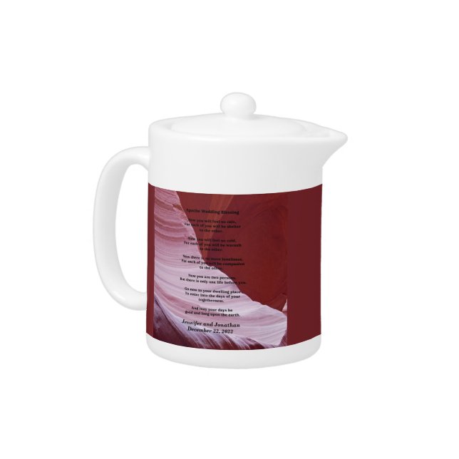Custom, Apache Wedding Blessing, Sandstone Canyon Teapot (Left)