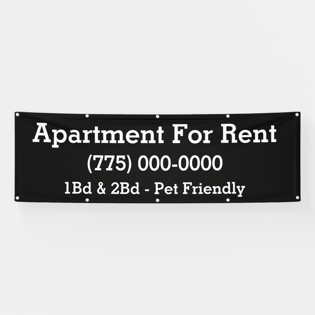 Custom Apartment For Rent Banner Zazzle