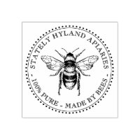 Custom Apiary Honey Bee Stamp