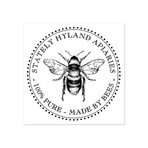 Custom Apiary Honey Bee Stamp