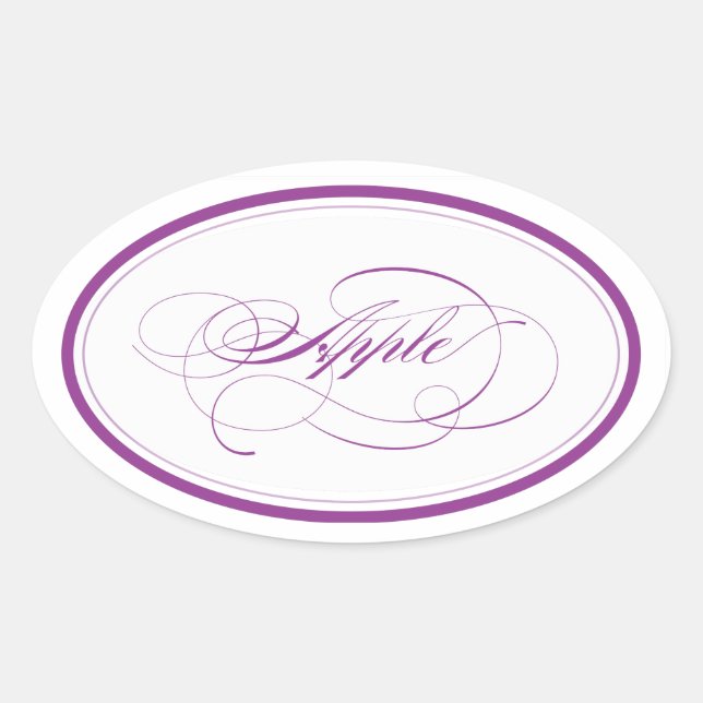Custom_Apple Oval Oval Sticker (Front)