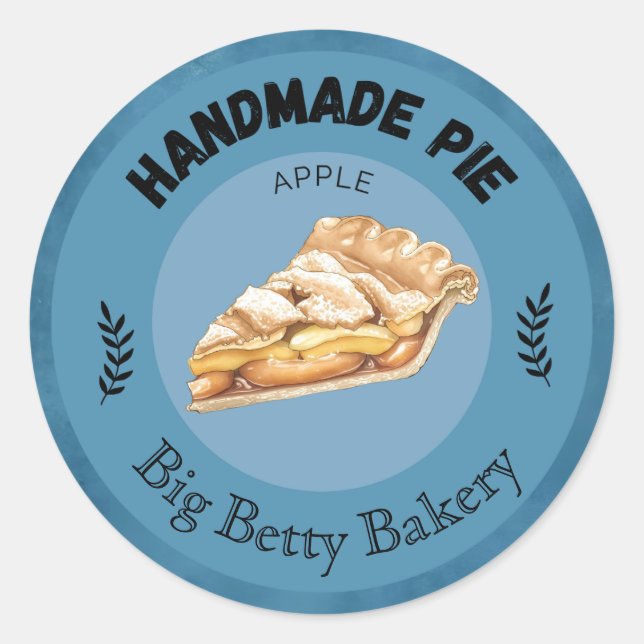 Custom Apple Pie Labels | Personalized Bakery Pack (Front)