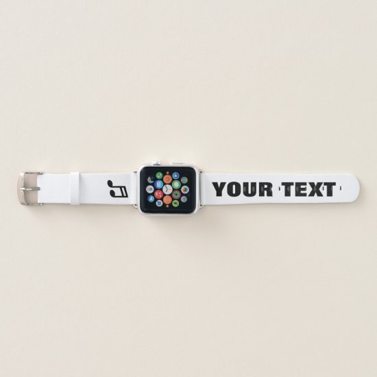Custom Apple watch strap with music note logo