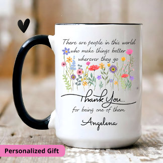 Custom Appreciation, Meaningful Friendship Gift Two-Tone Coffee Mug