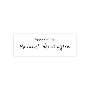 Custom Approved By Signature Personalized Self-inking Stamp