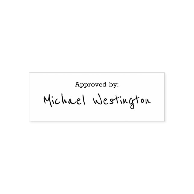 Custom Approved By Signature Personalized Self-inking Stamp (Design)