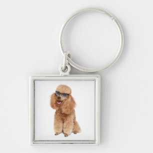 Custom Apricot Poodle Puppy Dog Love Key Chain