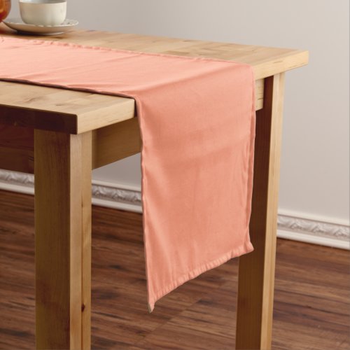 Custom Apricot Solid Color Blank Template Elegant Long Table Runner