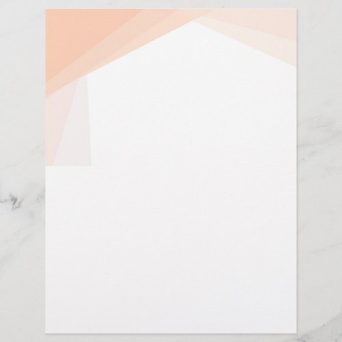 Custom Apricot White Color Creative Blank Template Letterhead