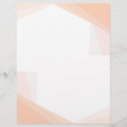 Custom Apricot White Color Elegant Blank Template Letterhead