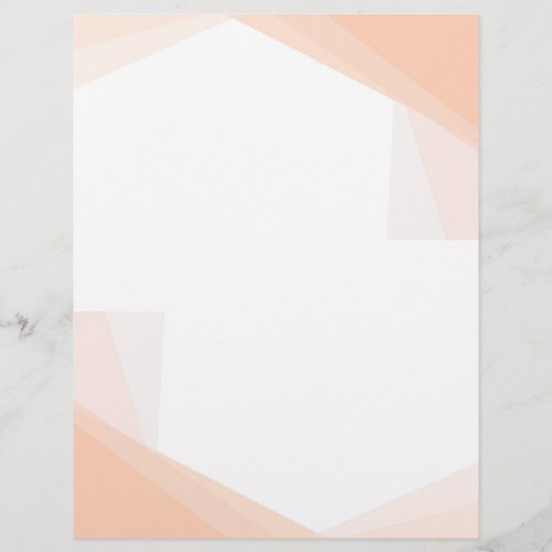 Custom Apricot White Color Elegant Blank Template Letterhead