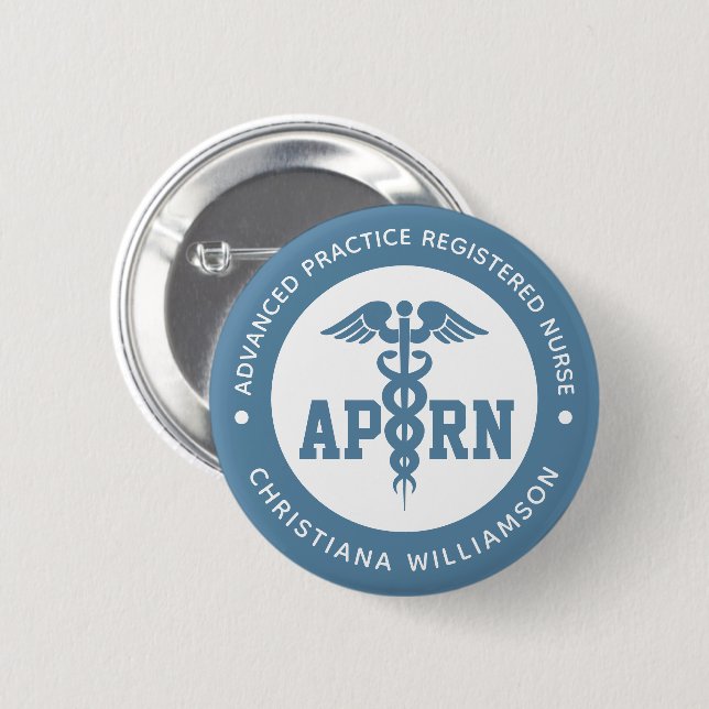 Custom APRN Advanced Practice Registered Nurse Button (Front & Back)