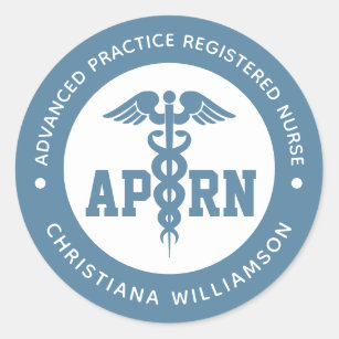 Custom APRN Advanced Practice Registered Nurse Classic Round Sticker