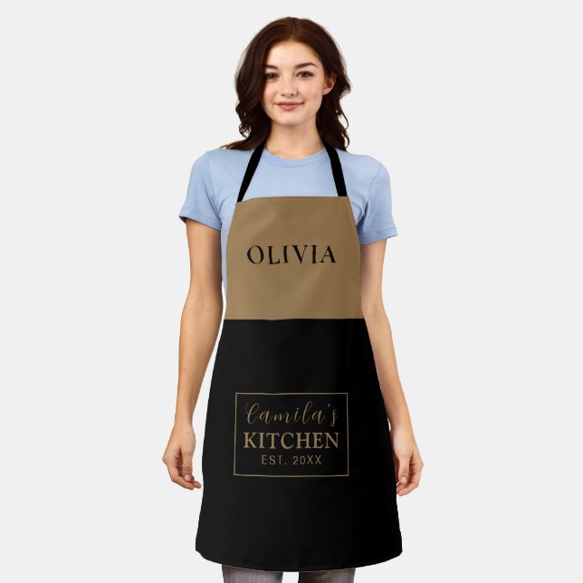 Custom Apron – Unique Full Print Design (Worn)