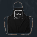 Custom Apron with Business Logo Personalized<br><div class="desc">Custom Apron with Business Logo Personalized Personalize this all-over-print apron with your own company logo or picture and custom text. The text can be a name, business tagline, website address, social media handle, or other personalized text to express yourself. You can easily customize the front and straps with your own...</div>