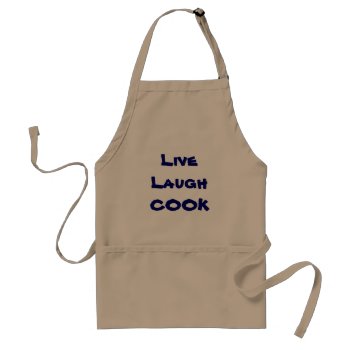 Custom Aprons Live Laugh Cook by Gigglesandgrins at Zazzle