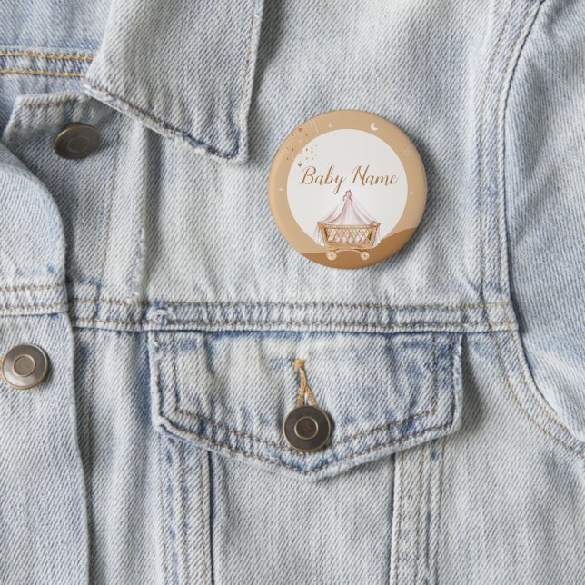 Custom Aqiqah Celebration Button Baby Shower Favor (In Situ)