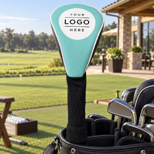 Custom Aqua Business Logo Branded Driver Golf Head Cover