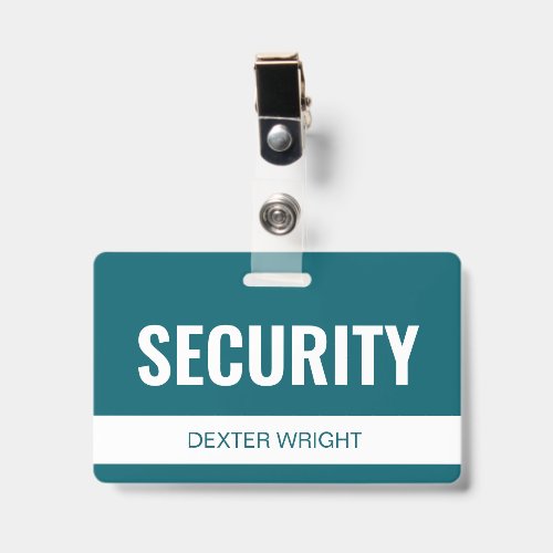 Custom Aqua Hotel Security Employee ID Badge