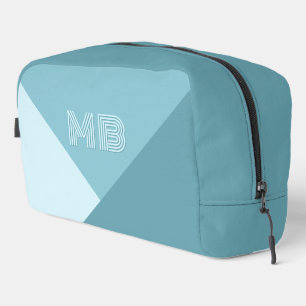 Custom Aqua Teal Green Seafoam Ocean Blue Dopp Kit