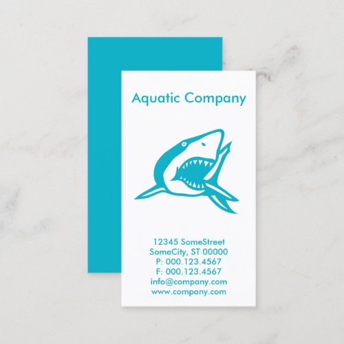 custom aquatic company business card