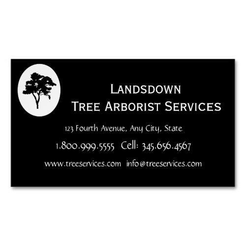 Custom Arborist Tree Services  Business Card