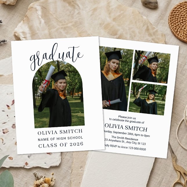 Custom Arch Photo Graduation Party Invitation (Creator Uploaded)