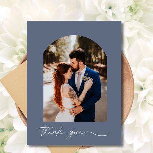 Custom Arch Photo Wedding Thank You Postcard