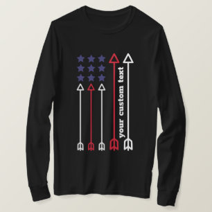 custom Archery american USA flag arrow T-Shirt