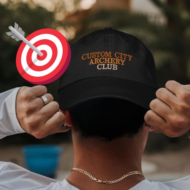 Custom Archery Club Gift for Team and City Fans Embroidered Baseball Cap (Creator Uploaded)