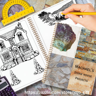 Custom Architectural Drafter Inspired stone photo Notebook