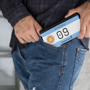 Custom Argentina Flag Name Number Graphic Samsung Galaxy S5 Wallet Case