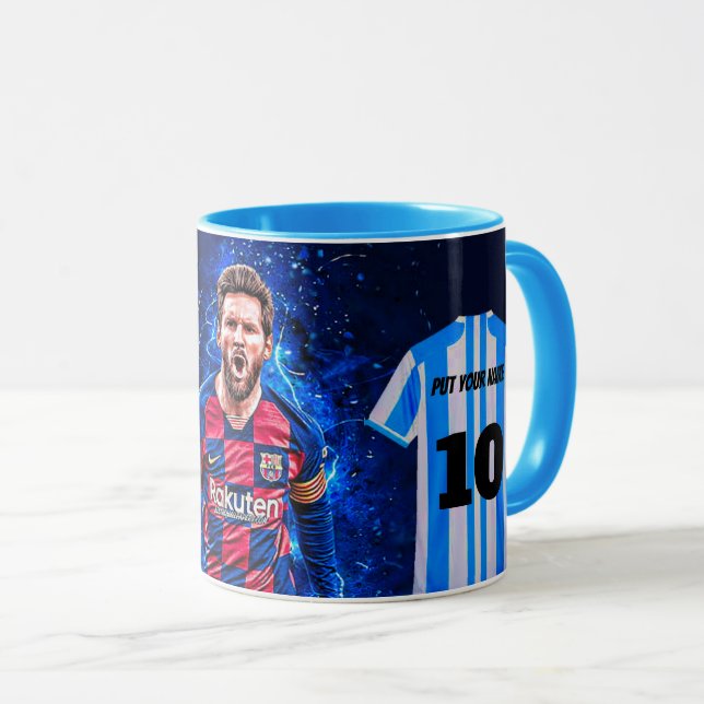 Custom Argentina Jersey Mug – Number 10 Football C (Front Right)